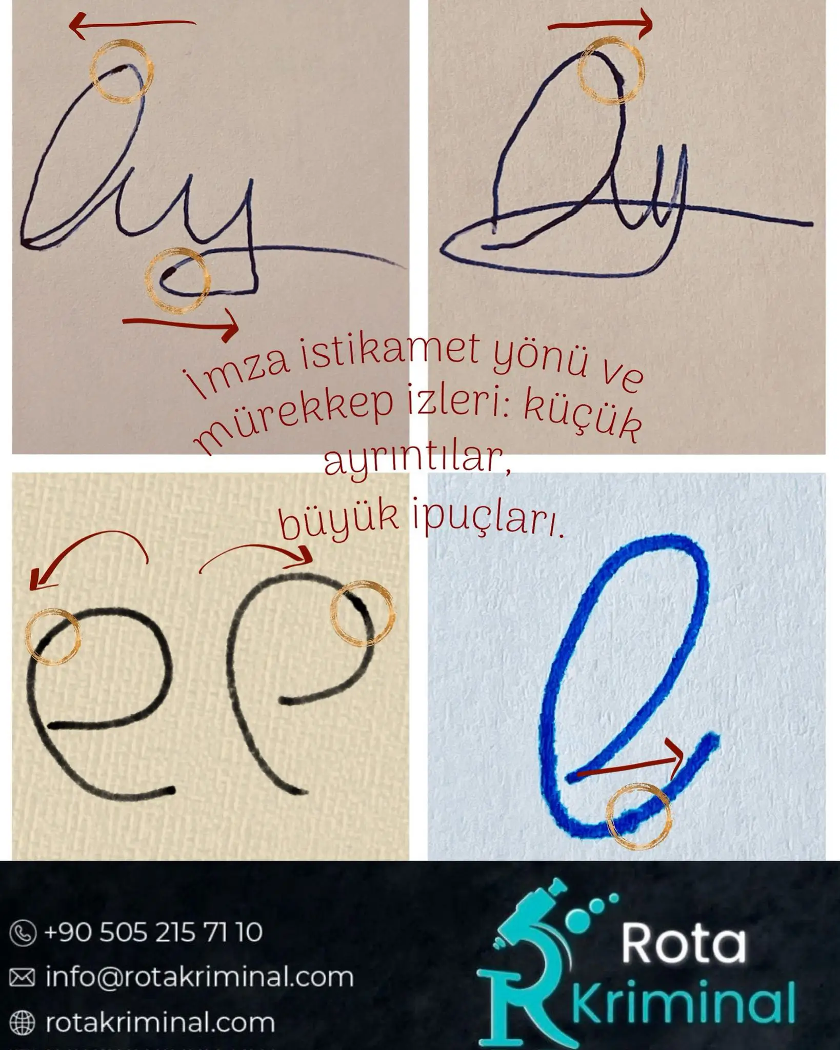 İmza istikamet Yönü ve Mürekkep İzleri - Sahte İmza İncelemesi