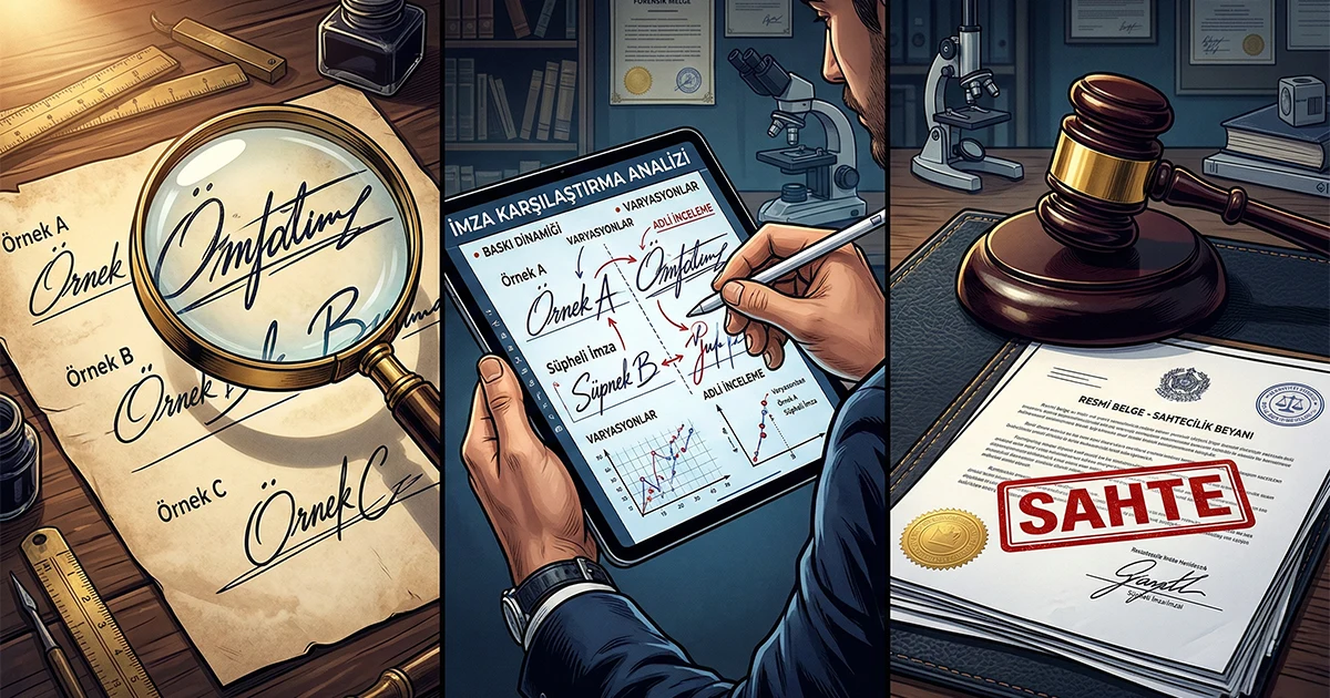 Resmi ve özel belgelerde imza sahteciliği; bilimsel analizler ve uzman görüşü ile hatasız şekilde tespit edilebilmektedir.