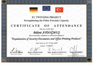 EU Twinning Project: Examination of Security Documents and Office Printing Products